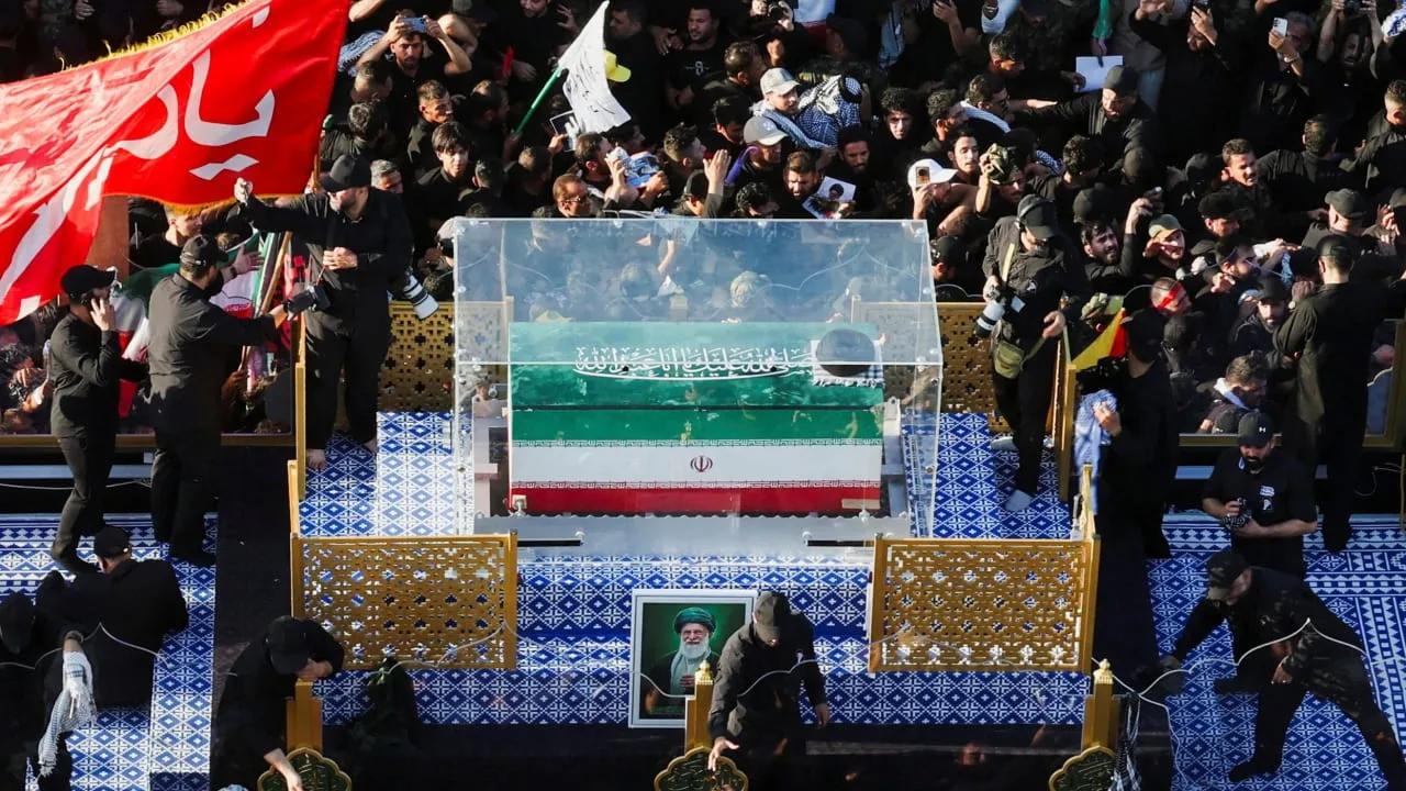 Khamenei's coffin being transported to Mashhad