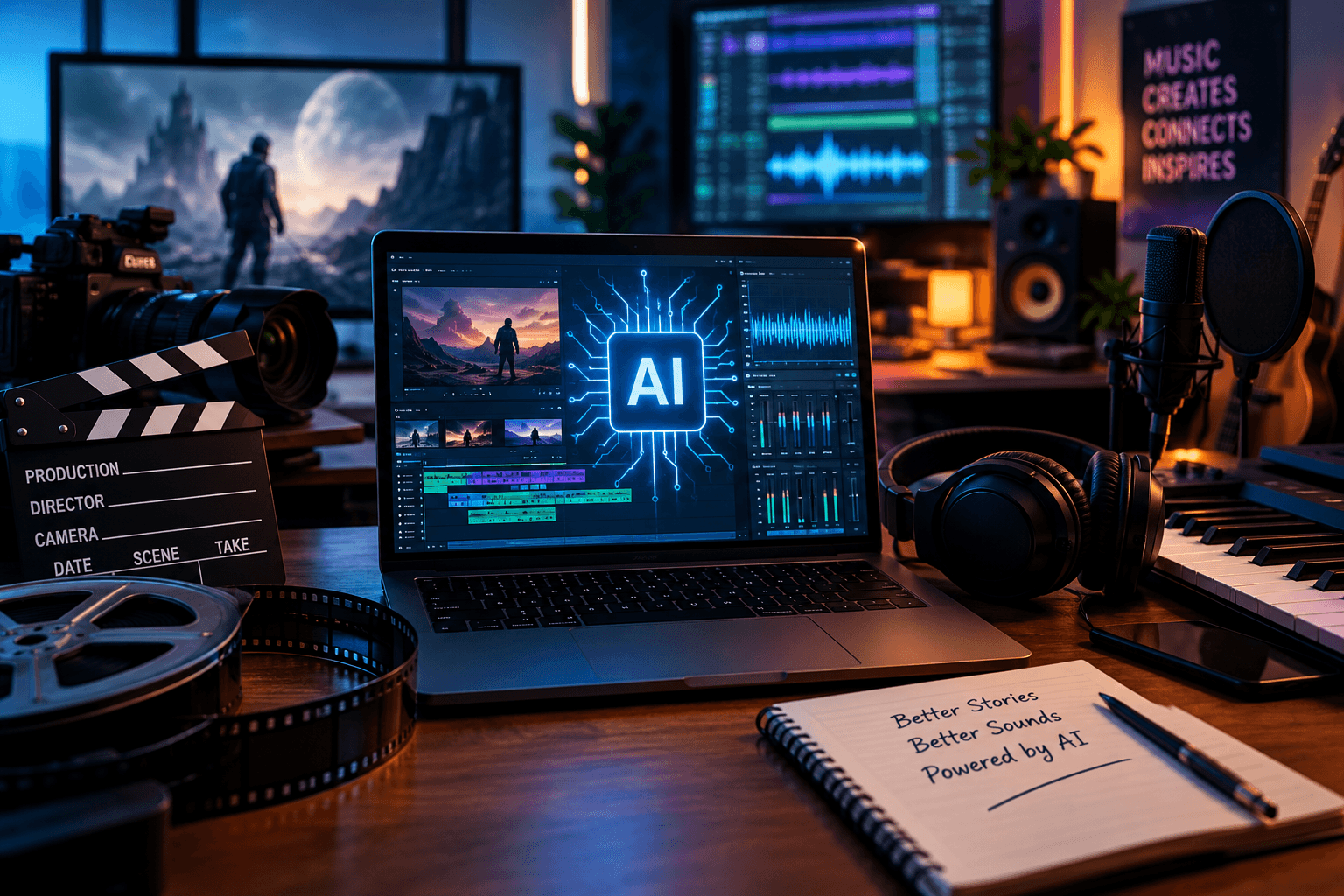 AI is transforming the film and music industries, making production easier while opening new possibilities for creativity and entertainment.
