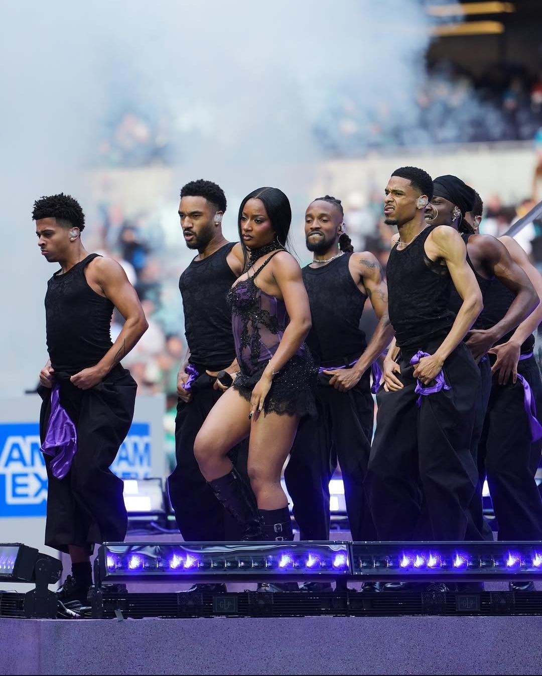 Ayra Starr performing at the NFL Halftime Show in London
