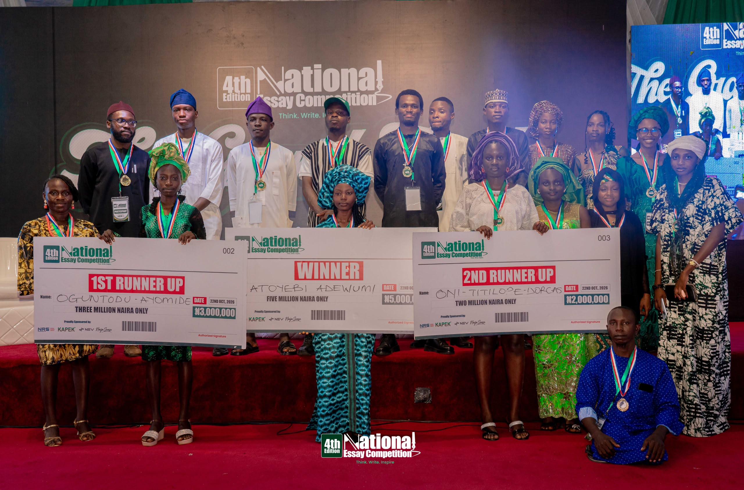 Atoyebi Adewumi Emerges Winner as Curtains Falls on the 4th National Essay Competition