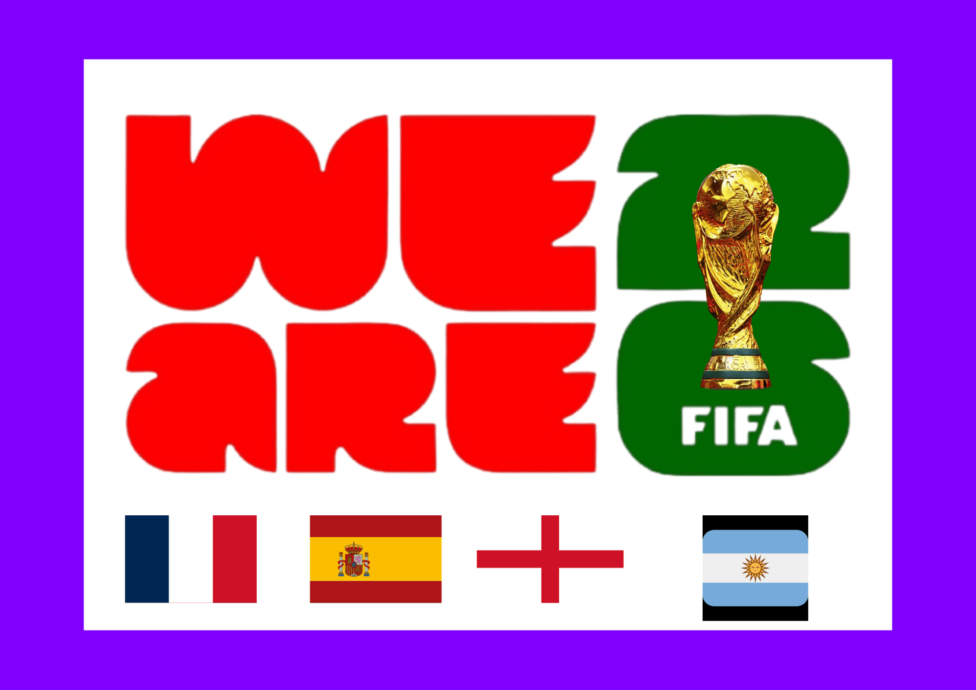 Flags of the final four countries in the world cup.