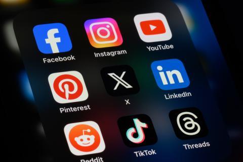 A screen showing some social media apps