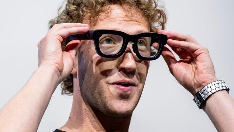 Mark Zuckerberg wearing a Meta AI glass