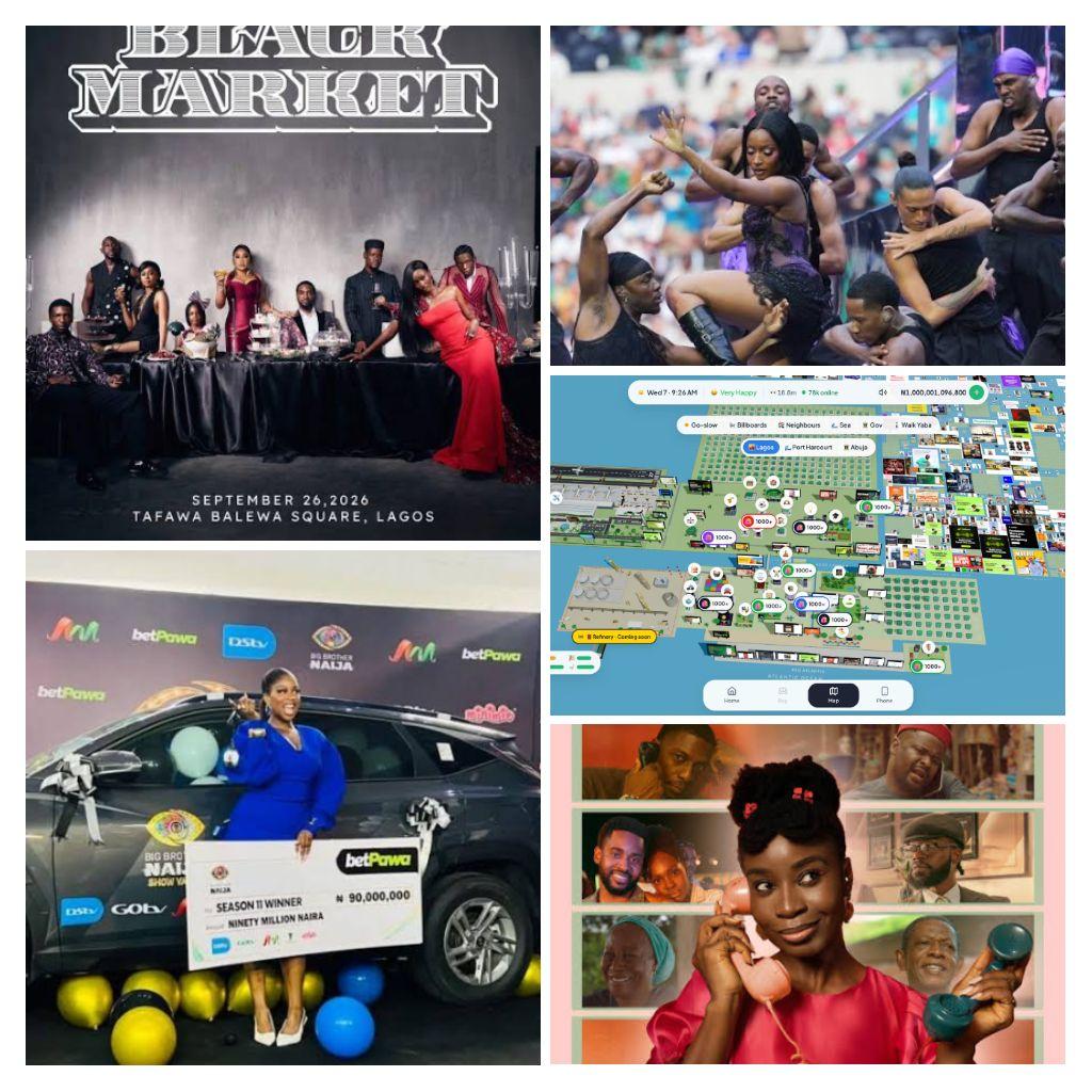 A collage of Nigerian entertainment highlights