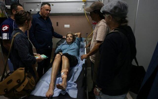 Heidi Levine receiving treatment in a hospital in Ramallah