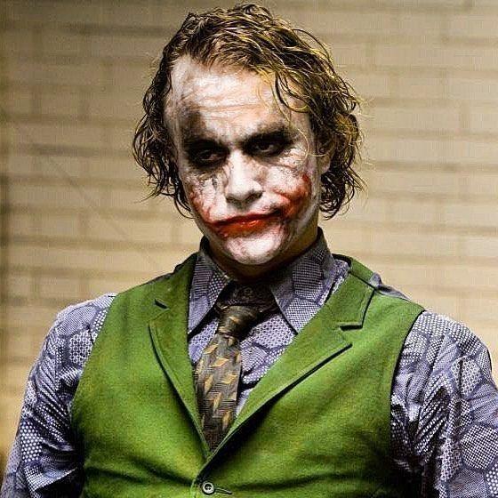Image of Joker played by Heath Ledger